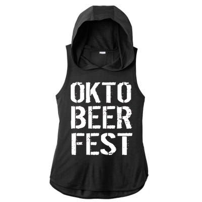 Oktoberfest Okto Beer Fest Logo Ladies PosiCharge Tri-Blend Wicking Draft Hoodie Tank