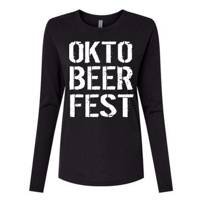 Oktoberfest Okto Beer Fest Logo Womens Cotton Relaxed Long Sleeve T-Shirt