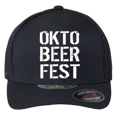 Oktoberfest Okto Beer Fest Logo Flexfit Unipanel Trucker Cap