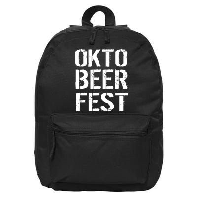 Oktoberfest Okto Beer Fest Logo 16 in Basic Backpack