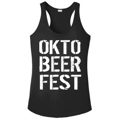 Oktoberfest Okto Beer Fest Logo Ladies PosiCharge Competitor Racerback Tank