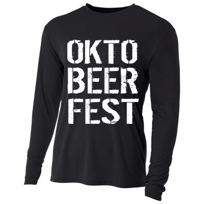 Oktoberfest Okto Beer Fest Logo Cooling Performance Long Sleeve Crew