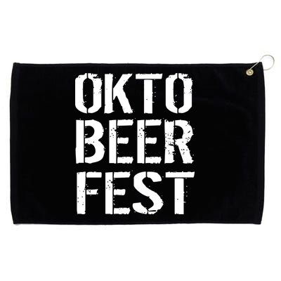 Oktoberfest Okto Beer Fest Logo Grommeted Golf Towel