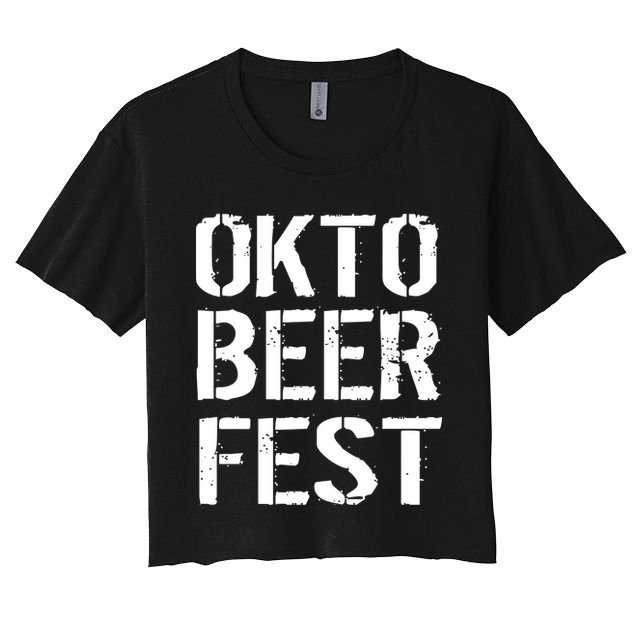 Oktoberfest Okto Beer Fest Logo Crop Top