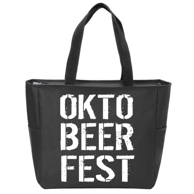 Oktoberfest Okto Beer Fest Logo Zip Tote Bag