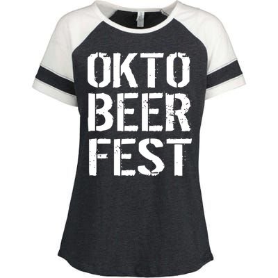 Oktoberfest Okto Beer Fest Logo Enza Ladies Jersey Colorblock Tee