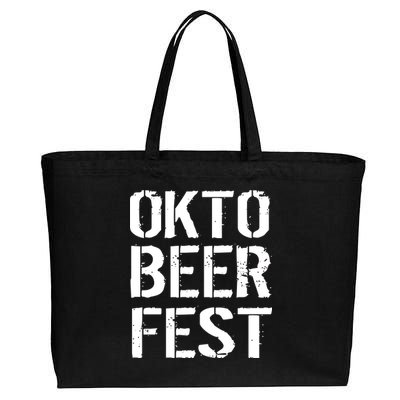 Oktoberfest Okto Beer Fest Logo Cotton Canvas Jumbo Tote