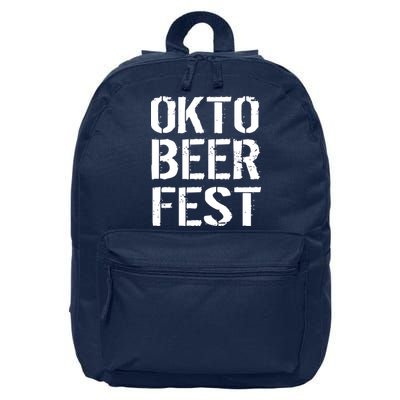 Oktoberfest Okto Beer Fest Logo 16 in Basic Backpack