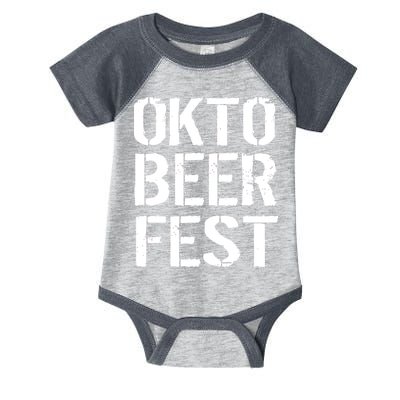 Oktoberfest Okto Beer Fest Logo Infant Baby Jersey Bodysuit