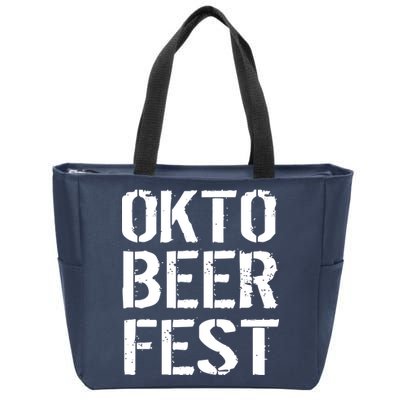 Oktoberfest Okto Beer Fest Logo Zip Tote Bag