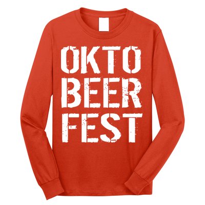 Oktoberfest Okto Beer Fest Logo Long Sleeve Shirt