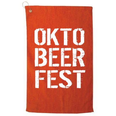 Oktoberfest Okto Beer Fest Logo Platinum Collection Golf Towel