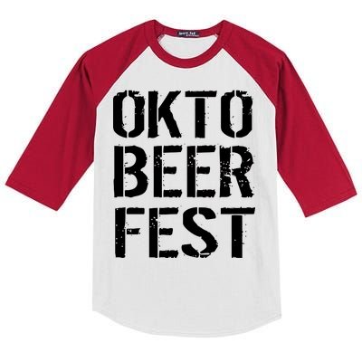 Oktoberfest Okto Beer Fest Logo Kids Colorblock Raglan Jersey