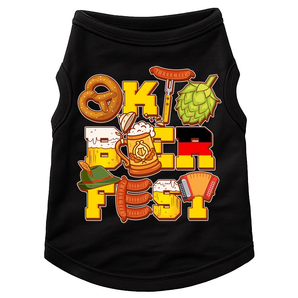 Oktoberfest Party Logo Doggie Tank