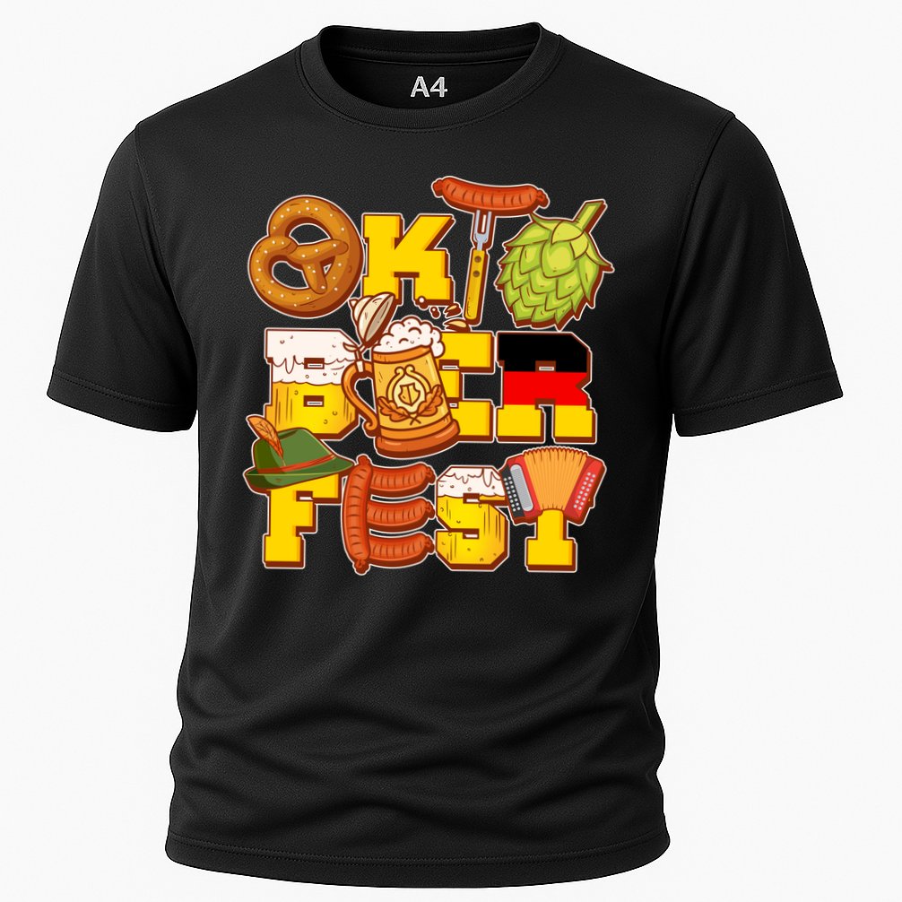 Oktoberfest Party Logo Cooling Performance Crew T-Shirt