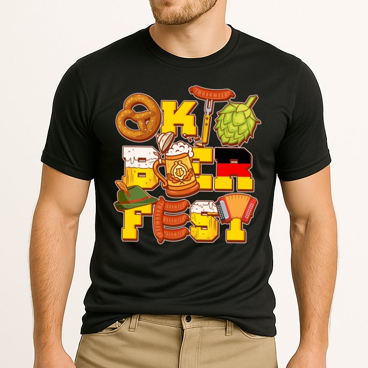 Oktoberfest Party Logo Cooling Performance Crew T-Shirt