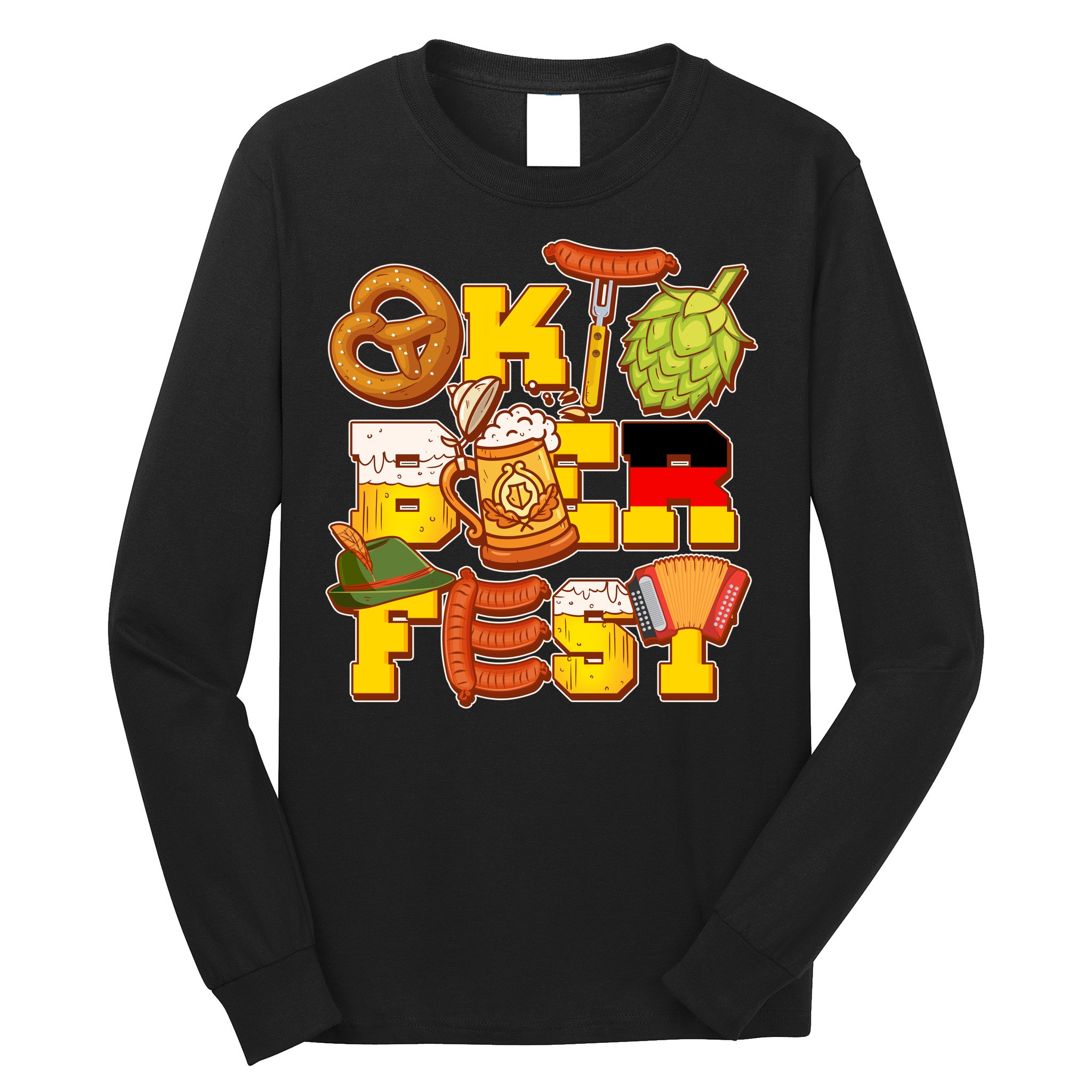 Oktoberfest Party Logo Long Sleeve Shirt