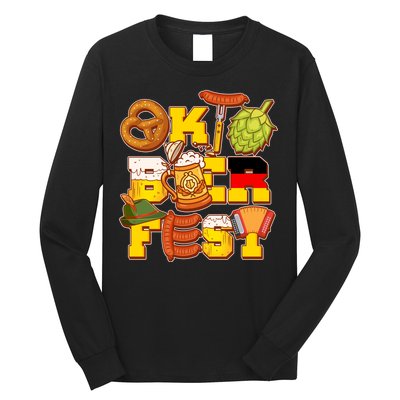 Oktoberfest Party Logo Long Sleeve Shirt