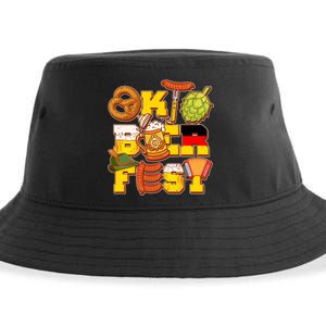 Oktoberfest Party Logo Sustainable Bucket Hat