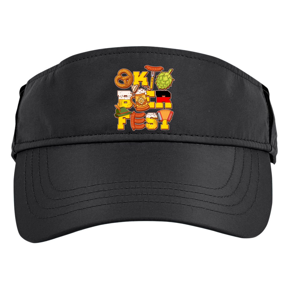 Oktoberfest Party Logo Adult Drive Performance Visor