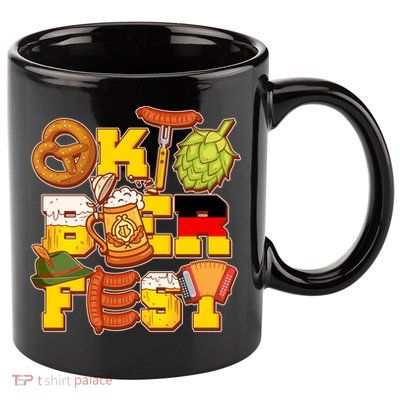 Oktoberfest Party Logo 11oz C Handle Ceramic Mug