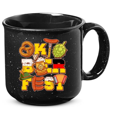 Oktoberfest Party Logo 15oz Campfire Ceramic Mug