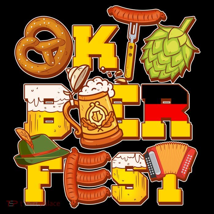 Oktoberfest Party Logo Drawstring Bag