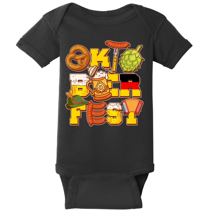 Oktoberfest Party Logo Baby Bodysuit