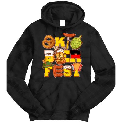 Oktoberfest Party Logo Tie Dye Hoodie