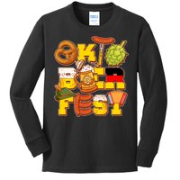 Oktoberfest Party Logo Kids Long Sleeve Shirt