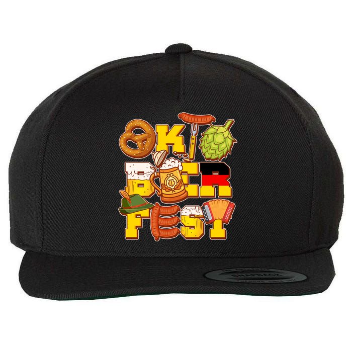 Oktoberfest Party Logo Wool Snapback Cap
