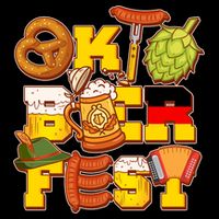 Oktoberfest Party Logo Wool Snapback Cap
