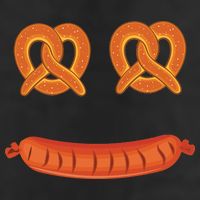 Oktoberfest Pretzel Sausage Smiley Face Cool Comfort Performance Bucket Hat
