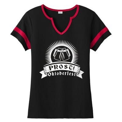 Oktoberfest Prost Ladies Halftime Notch Neck Tee