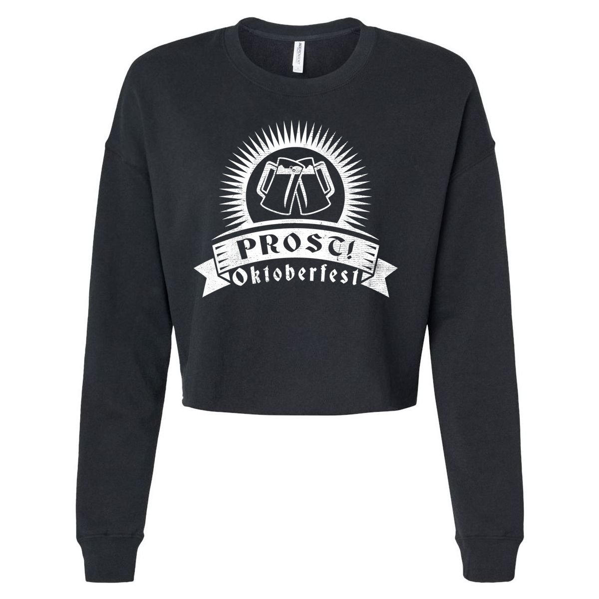 Oktoberfest Prost Cropped Pullover Crew