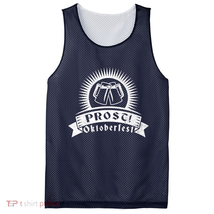 Oktoberfest Prost! Mesh Reversible Basketball Jersey Tank