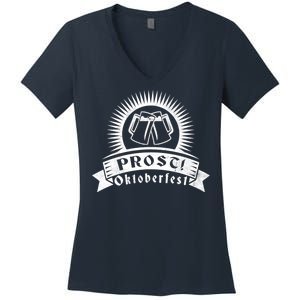 Oktoberfest Prost Women's V-Neck T-Shirt