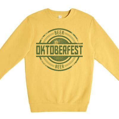 Oktoberfest Vintage Beer Logo Premium Crewneck Sweatshirt