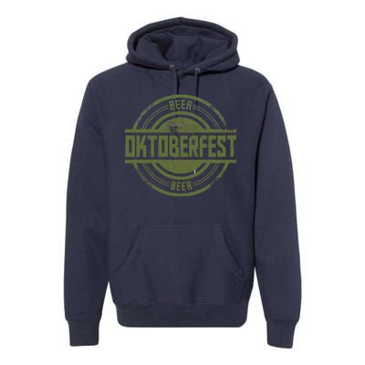 Oktoberfest Vintage Beer Logo Premium Hoodie