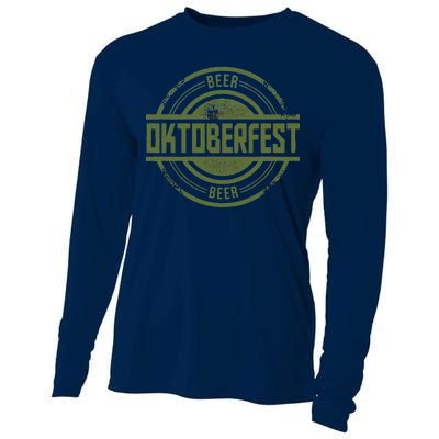 Oktoberfest Vintage Beer Logo Cooling Performance Long Sleeve Crew