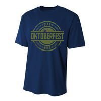 Oktoberfest Vintage Beer Logo Performance Sprint T-Shirt