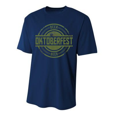 Oktoberfest Vintage Beer Logo Performance Sprint T-Shirt