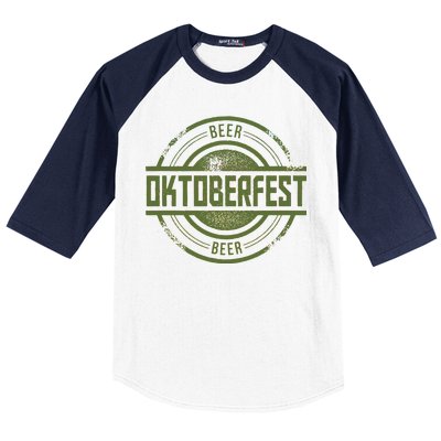 Oktoberfest Vintage Beer Logo Baseball Sleeve Shirt