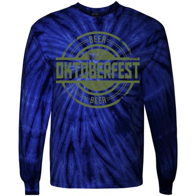 Oktoberfest Vintage Beer Logo Tie-Dye Long Sleeve Shirt