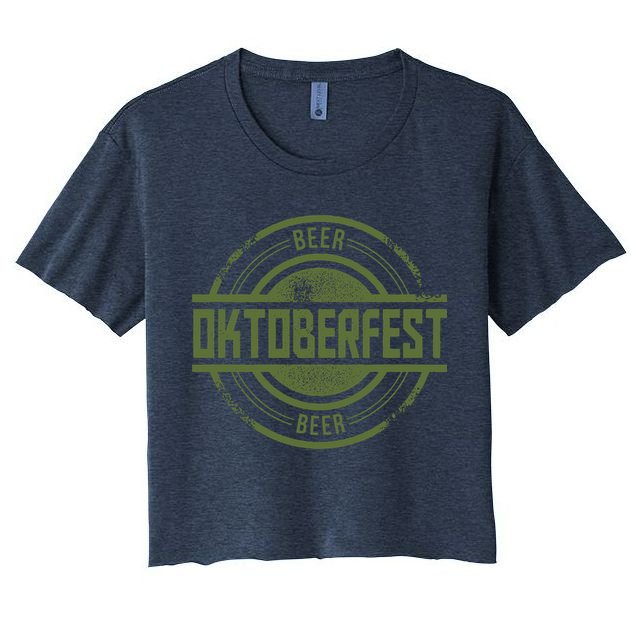Oktoberfest Vintage Beer Logo Crop Top
