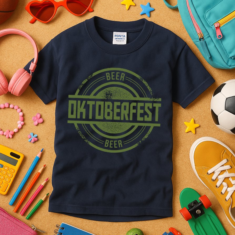 Oktoberfest Vintage Beer Logo Kids T-Shirt