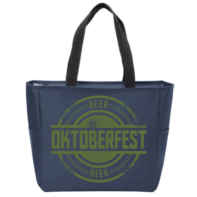 Oktoberfest Vintage Beer Logo Zip Tote Bag