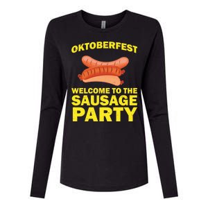 Oktoberfest Welcome To The Sausage Party Womens Cotton Relaxed Long Sleeve T-Shirt