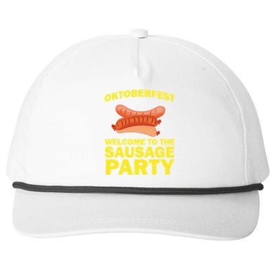 Oktoberfest Welcome To The Sausage Party Snapback Five-Panel Rope Hat