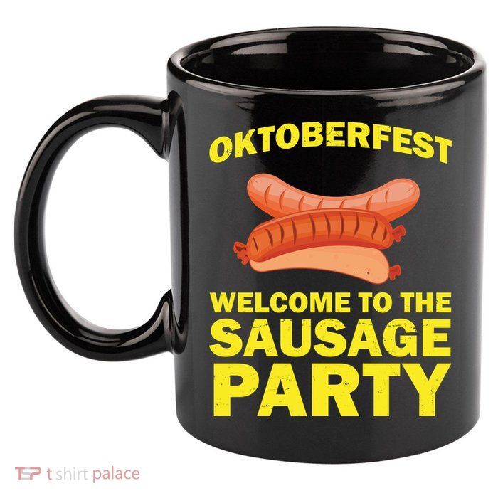 Oktoberfest Welcome To The Sausage Party 11oz C Handle Ceramic Mug